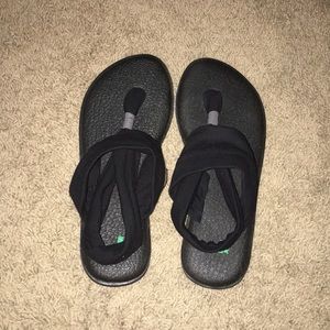 Black Sanuk sandals